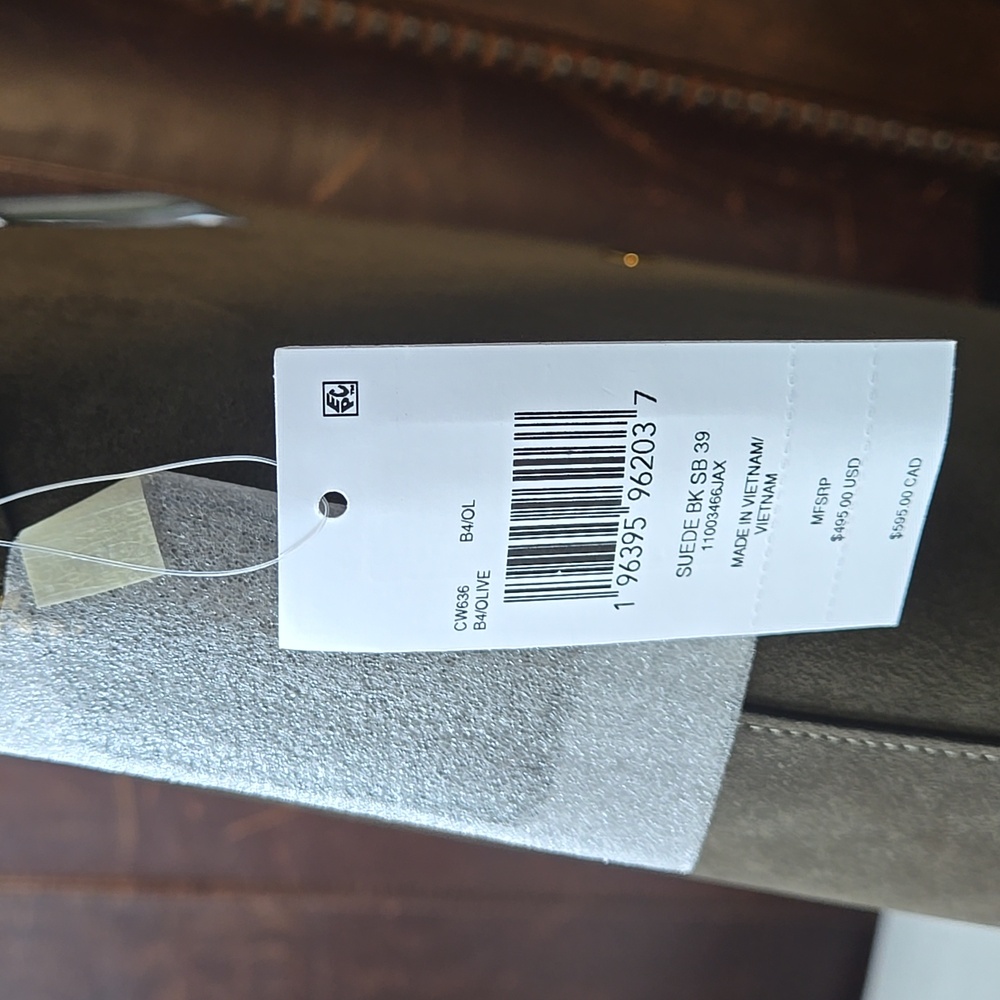 Coach Brooklyn 39 Olive Suede Shoulder Bag - Picture 7 of 8
